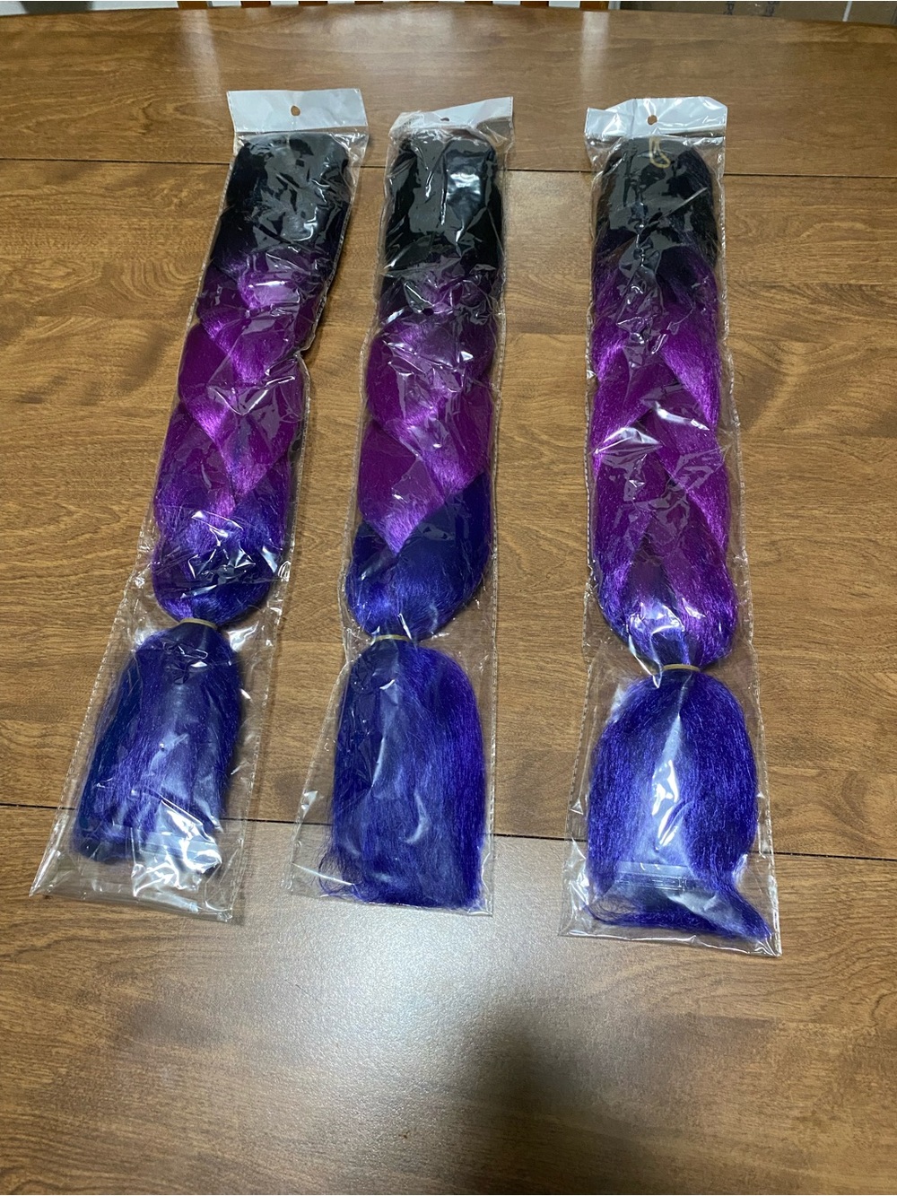 Purple Ombre Braiding Hair Extensions - Home Party Supplies